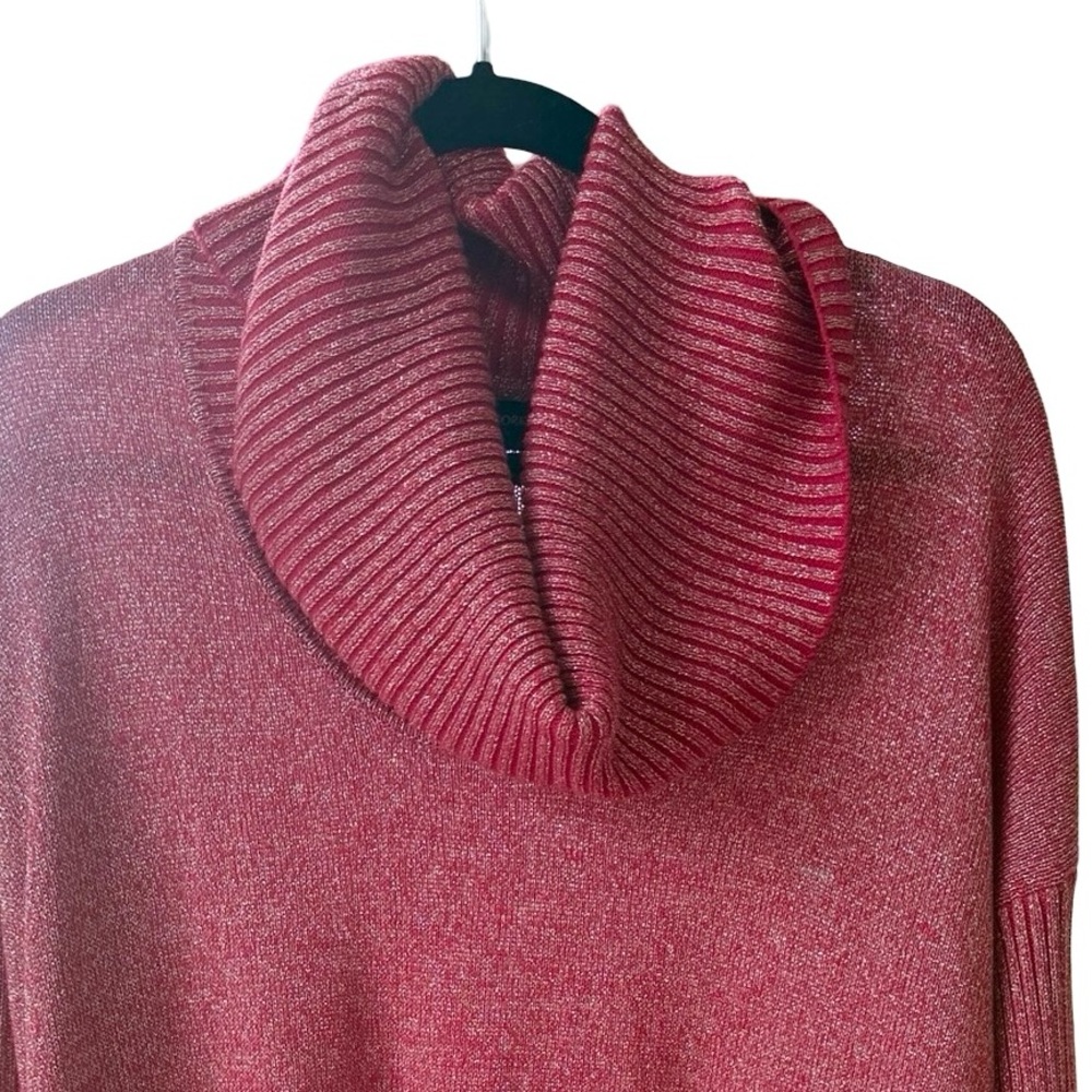 Jones New York Signature Woman Metallic Cowl Neck Sweater – Size 1X ✨
